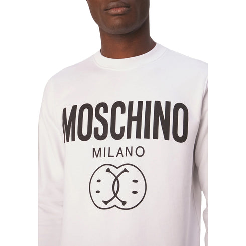 Moschino Double Smiley White Jumper 222ZRJ17269028 1001
